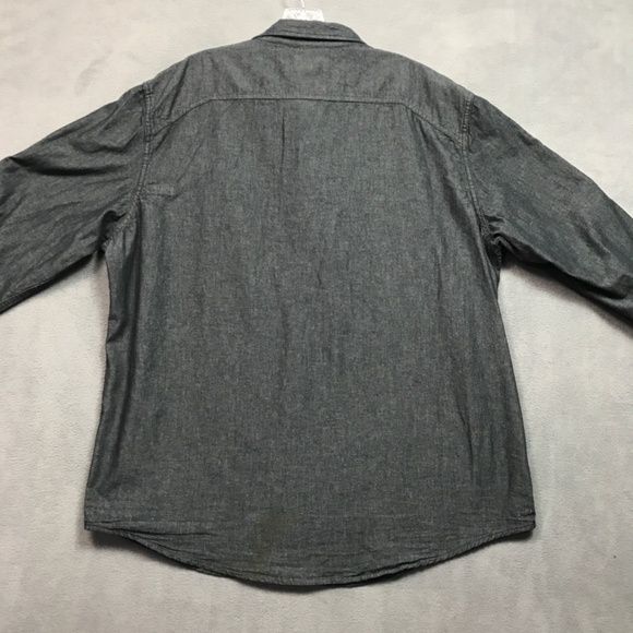 Rock & Republic Shirt Long Sleeve Men XXL Slightly Fitted Dark Gray Cosmetic 2nd - Picture 9 of 11